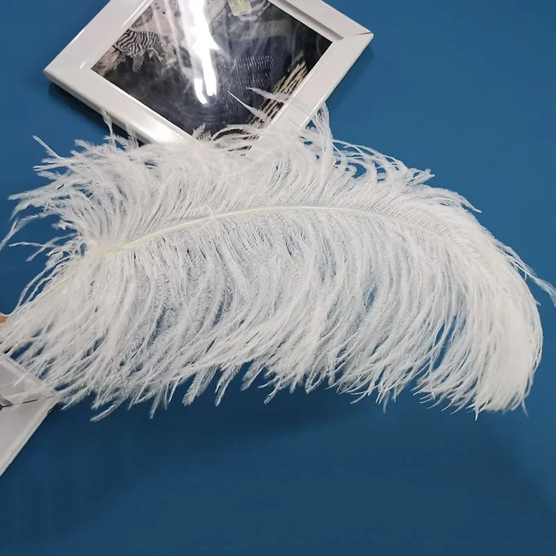 50Pcs/Lot Natural White Ostrich Feathers for Crafts 45-70CM Wedding Party Decoration Table Centerpieces Carnival Plumas Deco