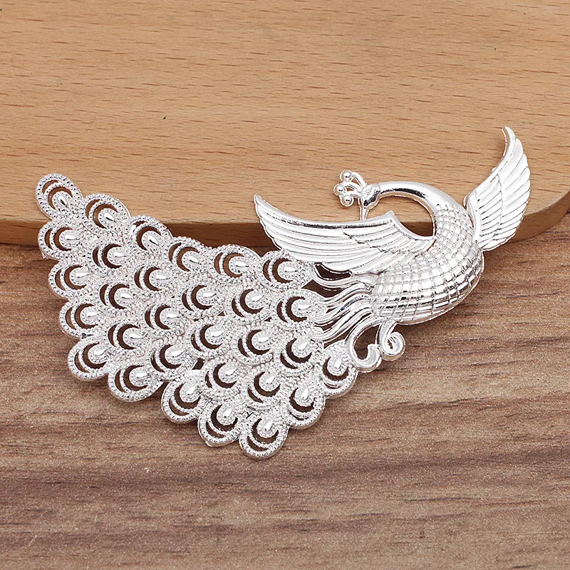 BoYuTe (20 Pieces/Lot) 54*75mm Alloy Peacock Jewelry Materials Diy Hand Made Accessories Parts