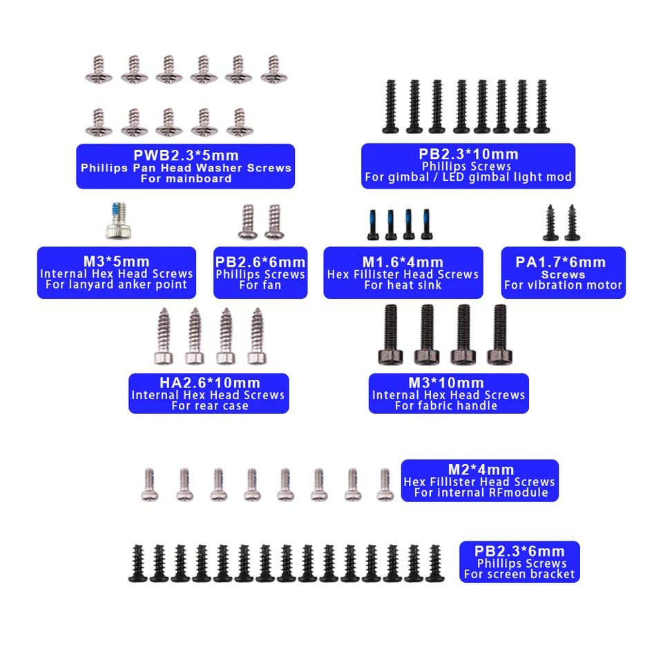 Screw set for Radiomaster TX15