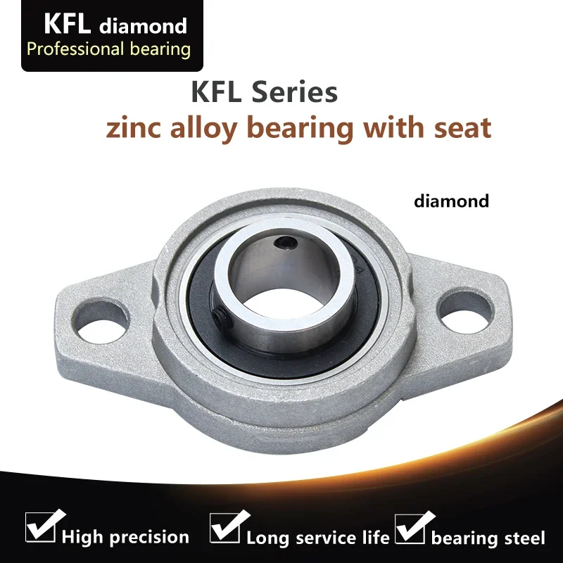 KFL005 Diameter 25mm Bore Diameter Self Aligning Zinc Alloy Flange Pillow Block Bearing K005 FL005