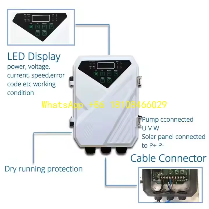 

Система солнечного насоса с отверстием из нержавеющей стали, сверхмощный 3-дюймовый солнечный водяной насос постоянного тока