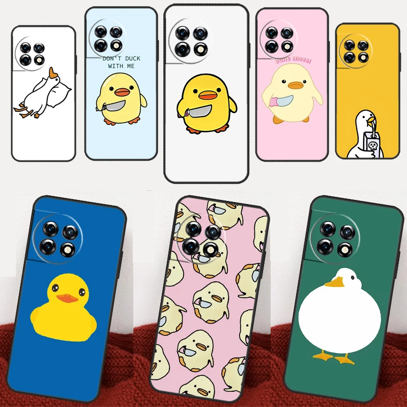 Cartoon Duck Knife For OnePlus Nord 3 2T CE 3 2 Lite N10 N20 N30 N100 OnePlus 11 8 9 10 Pro 8T 9R 10R 10T Case