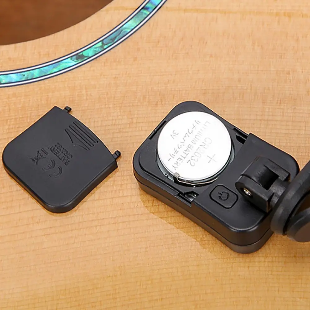 Clip-on Guitar Tuner 360 Degree Rotatable LCD Screen Electronic Tuner Guitar Parts Electric Digital Tuner