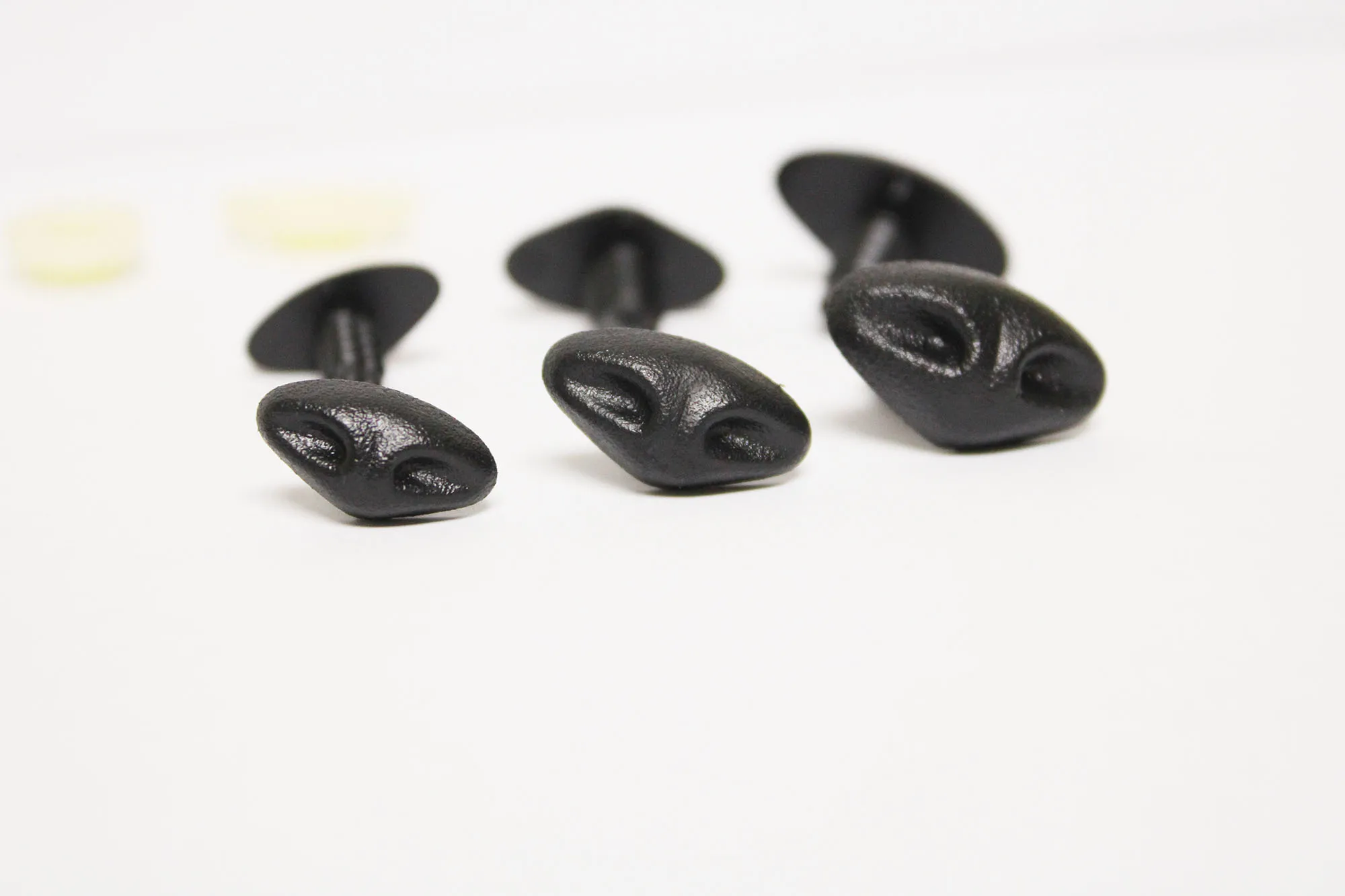 30pcs  18mm 21mm 24mm black animal nose with washer for diy craft findings size option