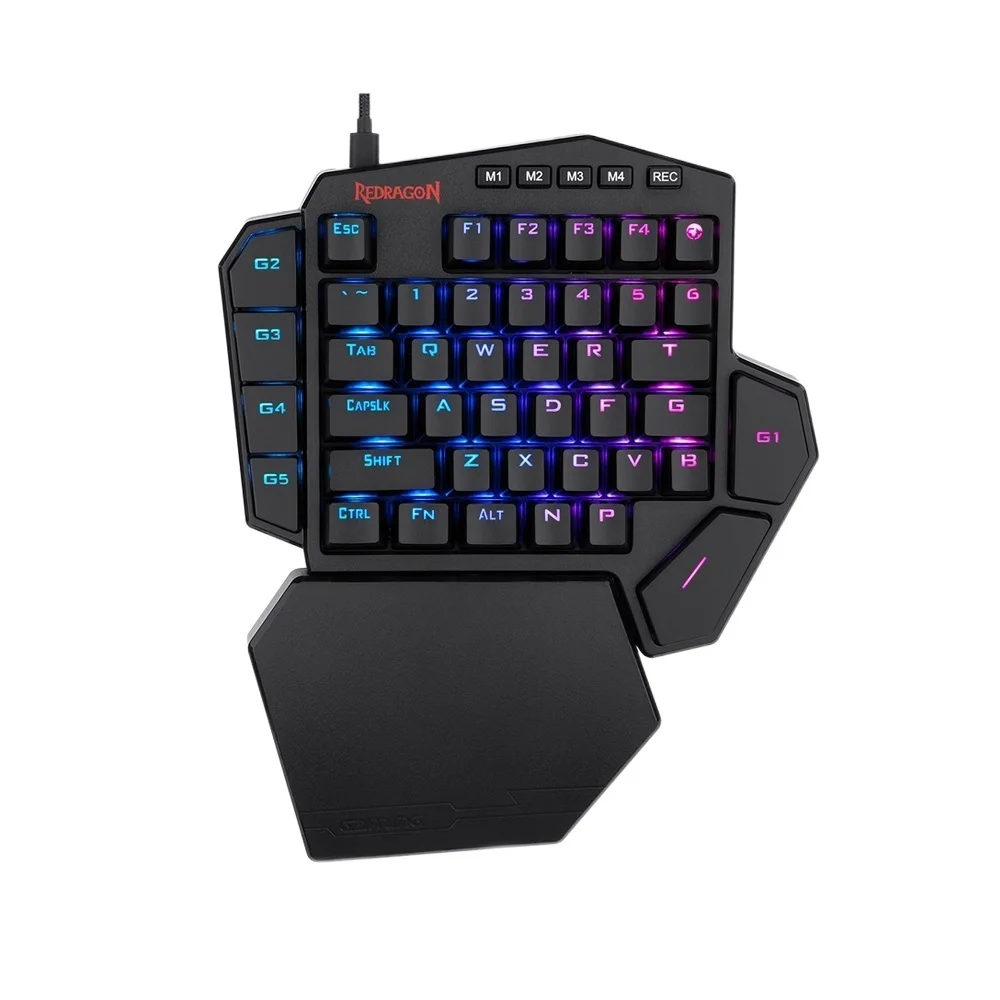 New DITI K585 RGB 42 Key One-handed Mechanical Gaming Keyboard Blue Switch 7 programmable macro keys For FPS LOL/PUBG Games