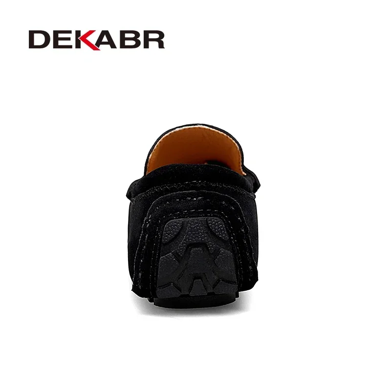 DEKABR 2025 New Couple Casual Shoes Slip-on Handmade Comfortable Breathable High Quality Pu Leather Loafers Fashion Size 35-48 image 3