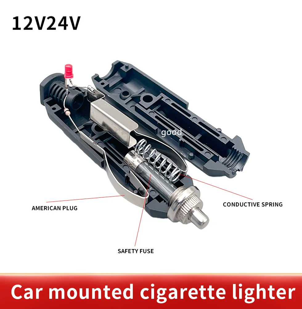 Isqueiro Tomada Converter Plug, Acessório carro masculino, 12V, 24V, 3A, 1Pc