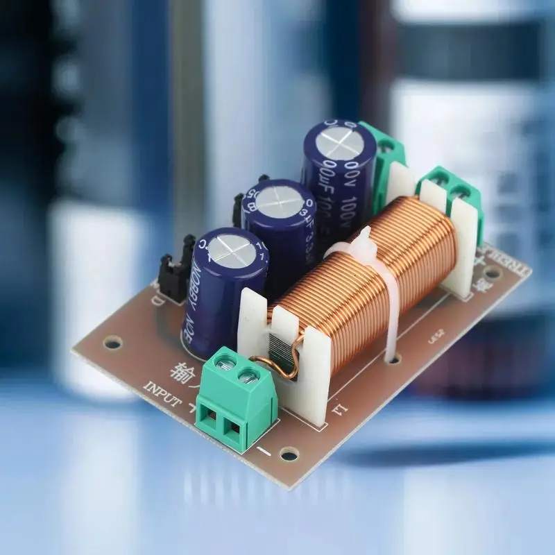 HOT! 400W Audio Speaker Frequency Divider 2 Channel Crossover Filters Module Adjustable Full Range Treble Bass Welding Free