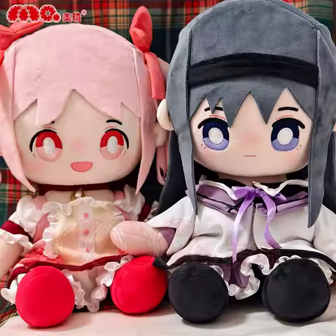 Anime Puella Magi Madoka Magica Dolls Kaname Madoka Akemi Homura Cotton Sitting Body Dress Up Cosplay Pillow Gifts