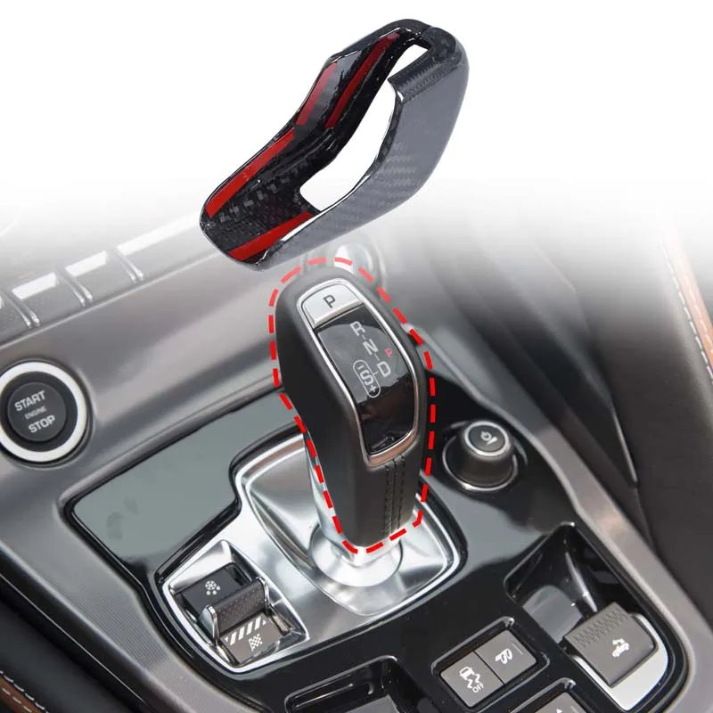 

1 шт., настоящее углеродное волокно для Jaguar F-TYPE 2013+, центральная крышка коробки передач, декоративная наклейка, аксессуары для салона автомобиля
