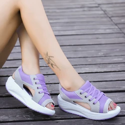 Summer Casual Shoes Woman Sandals Women New Fashion Open Toe Platform Wedge Sandals Ladies Shoes sandalias mujer 2026 WSH3279