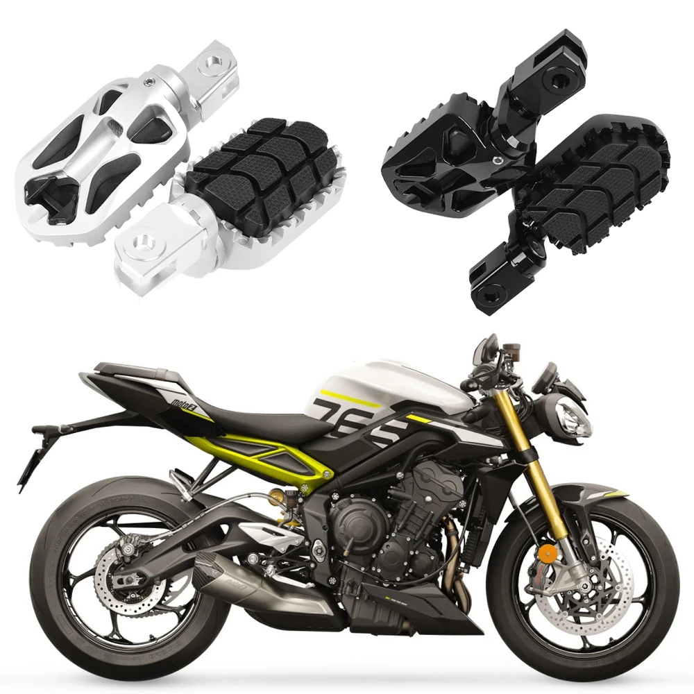 

For Street Triple 765/R/S/RS Pedals 1200RR 1200RS Foot Rests 675/R/RX TRIDENT 660 Foot Pegs Daytona 675/R Motorcycle Footrests