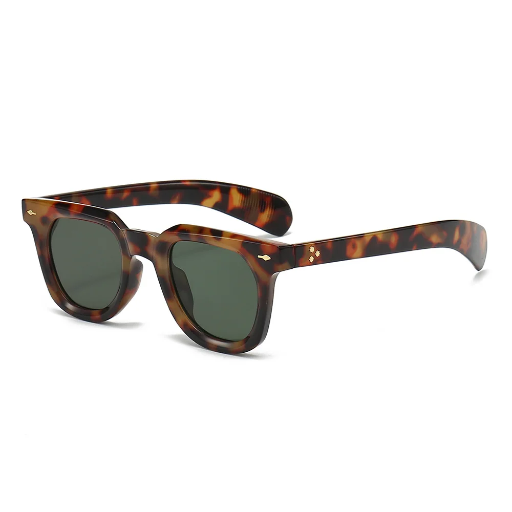 Oval Hawksbill Pattern Sun Glasses Retro Rice Studded Glasses Ins Men WOMEN'S Versatile Sunglasse