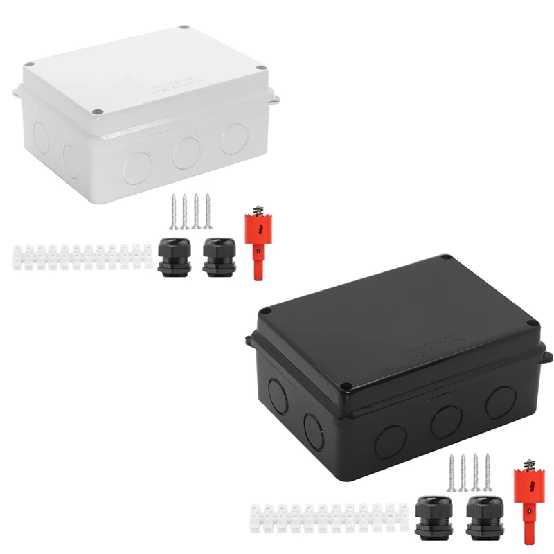 Electrical Box, Outdoor Waterproof Box IP65 Junction Box With Reserved Holes,Project Box Power Cord Enclosure