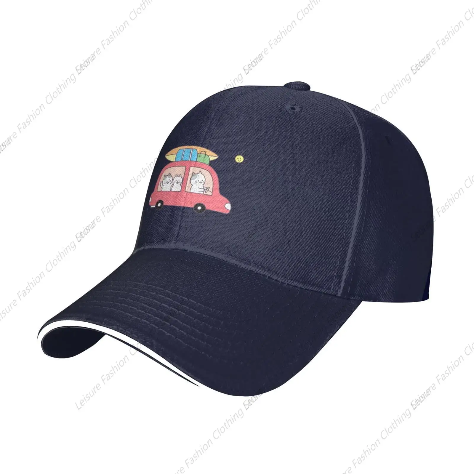 Cute Summer Family Cat Travel Trucker Baseball Cap for Men Women Hat Sandwich Brim Dad Hats