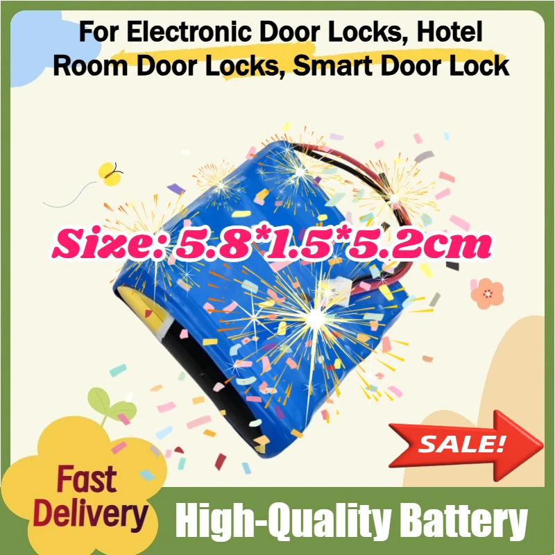 

Rechargeable Battery 6V AA for Electronic Door Locks, Hotel Room Door Locks, Smart Door Lock Batteries 4AA Battery Combination