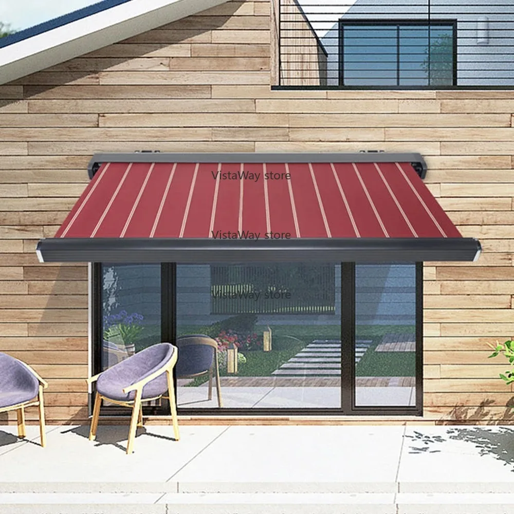 Custom Folding Awning Patio Manual Telescopic Foldable Awning Canopy Motorized Cassette Motor Electric Outdoor Retractable Awnin