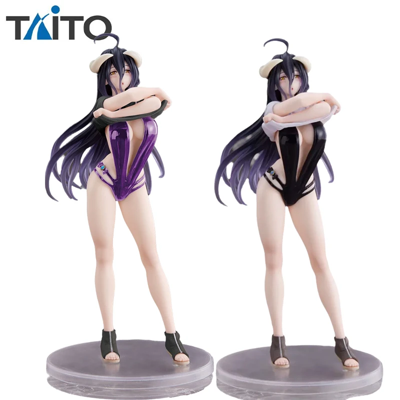 

TAiTO Original Coreful OVERLORD Albedo T-shirt Swimsuit 18cm Action Figure Model Toy Collectible Doll Genuine Ornament Desktop