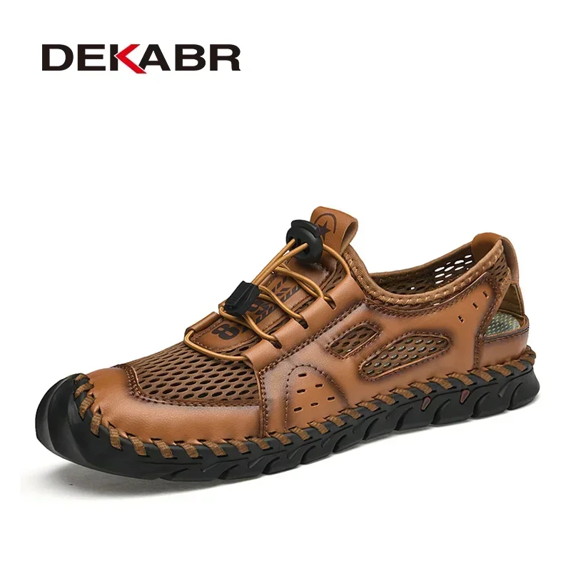 

DEKABR Mesh Men Shoes Summer New Fashion Large Size Breathable Comfortable High Quality Footwear Men Casual Shoes Big Size 38-48