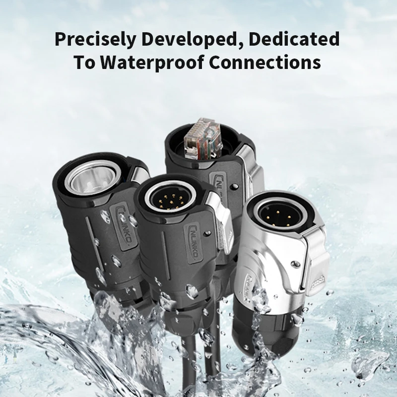 Outdoor LP16 All Plastic Cable Connector 2 3 4 5 7 8 9 Pin Male Female Waterproof Aviation Plug Panel Socket for 3-9MM Wire