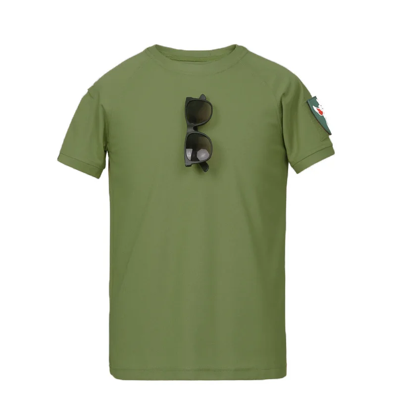 Men Summer Quick Dry Tees Tactical Combat T-shirt Male Camping Hiking Trekking Breathable Pullover Climbing Casual Cargo TShirts