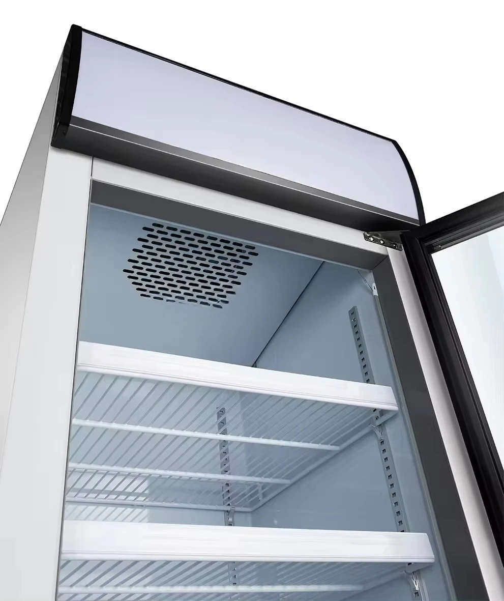 No Frost Single Glass Door Vertical Display Showcase Beverage Refrigerator Cabinet Cold Drink Beer Cooler Chiller
