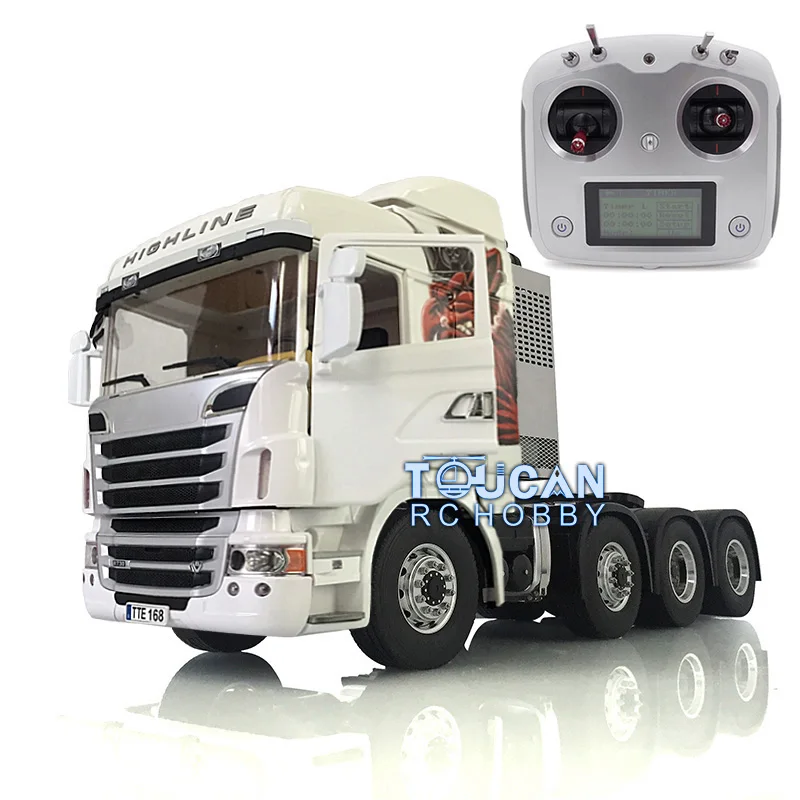 LESU RC 1/14 Tractor Truck Metal Chassis 8*8 Axles Gripen Unassembled Painted Cabin with Sound LED Light 2Speed Gearbox THZH0945