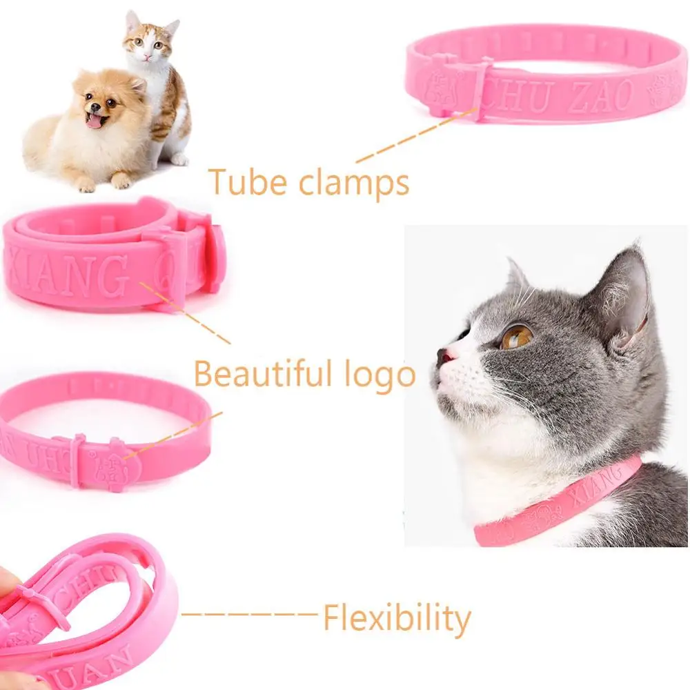 Pet Cat Collar Anti Flea Mite Piolhos Insecticida Mosquito Pet Collar Ajustável artculos Proteção a Longo Prazo Cat Acessórios