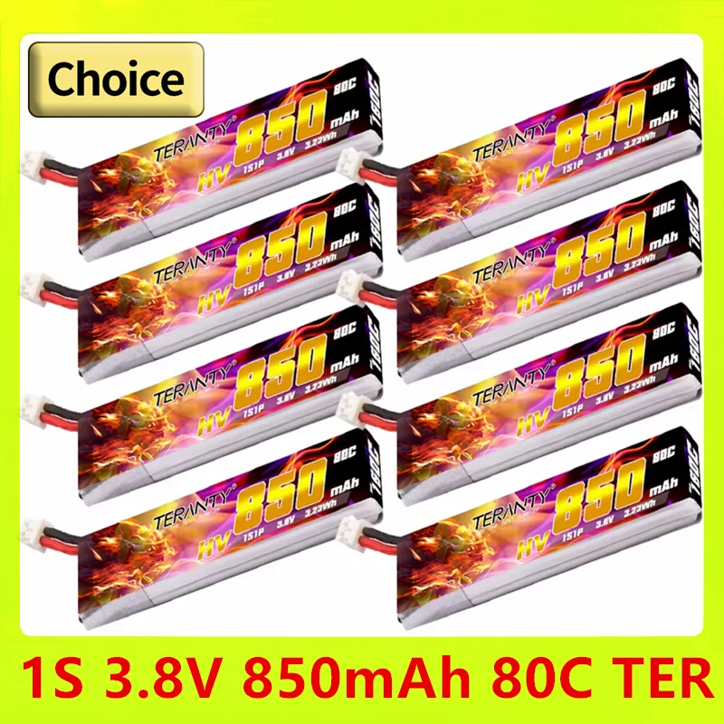 Original TERANTY 1S 3.8V 80C/160C 850mAh Lipo Battery For RC Helicopter Quadcopter FPV Racing Drone Parts Rechargeable Battery