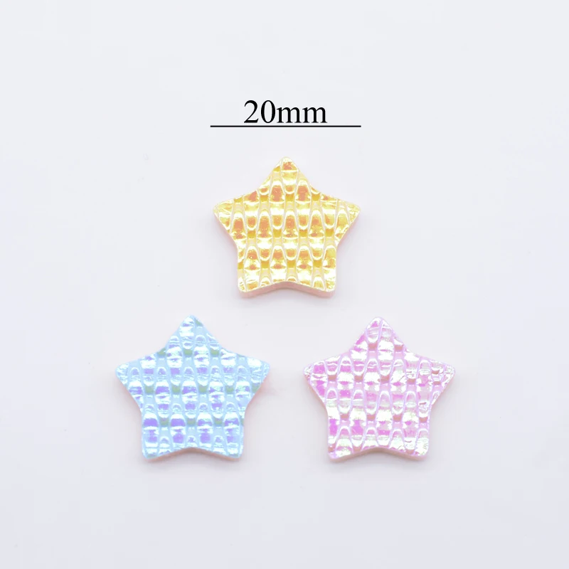 50Pcs 20mm PU Leather Star Applique for Handmade Hat Clothes Sewing Patches DIY Baby Headwear BB Clips Bow Decor Accessories