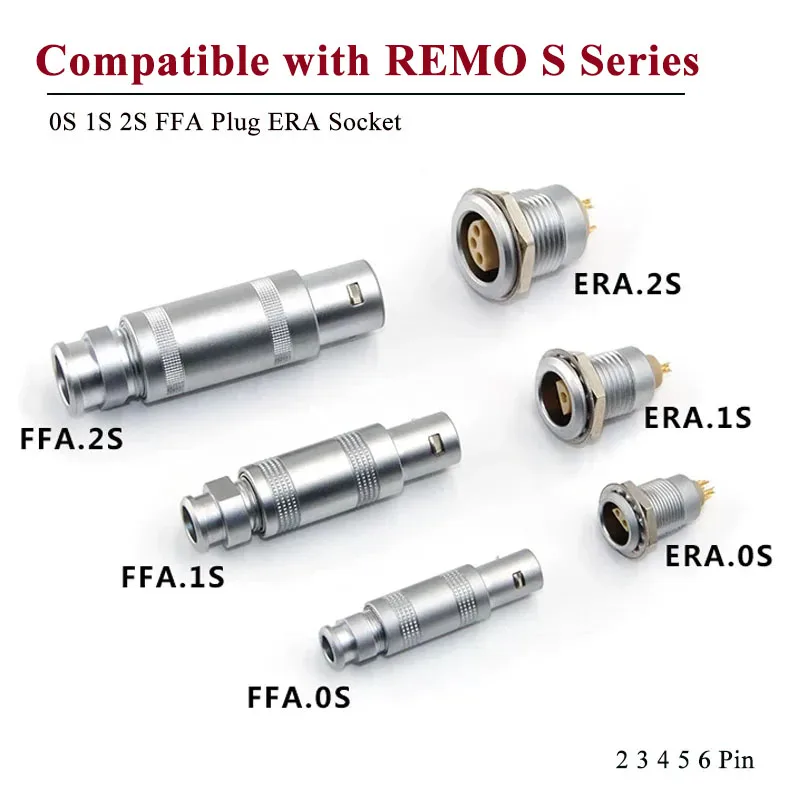 Compatible with REMO Remo Connectors 0S 1S 2S Push pull self-locking Fischer Aviation Plugs Socket 1-6Pin S Series ODU FFA Plugs