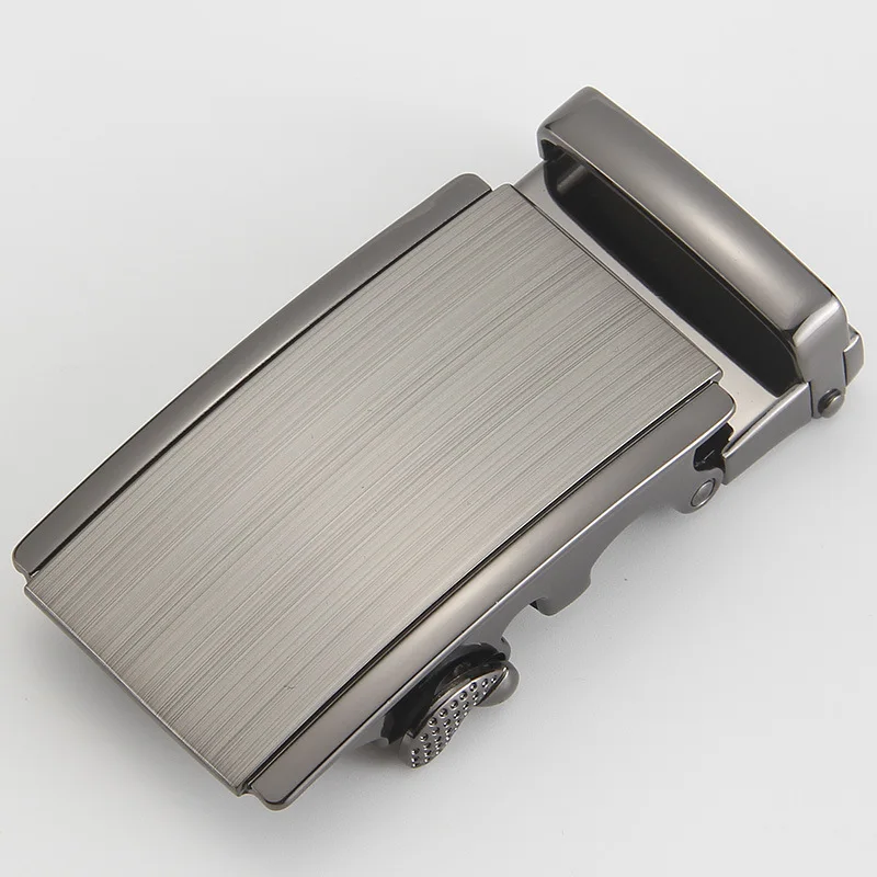 3.5 سنتيمتر سبيكة التلقائي مشبك الرجال حزام الملحقات بندقية رمادي عادية بسيطة الأعمال عادية حزام مشبك #1