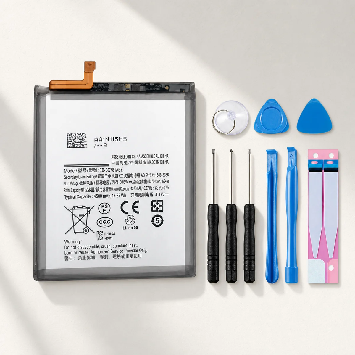 Replacement Battery EB-BG781ABY 4500mAh for Samsung Galaxy S20 FE 5G SM-G781 A52 SM-A526/DS with Tools Pack