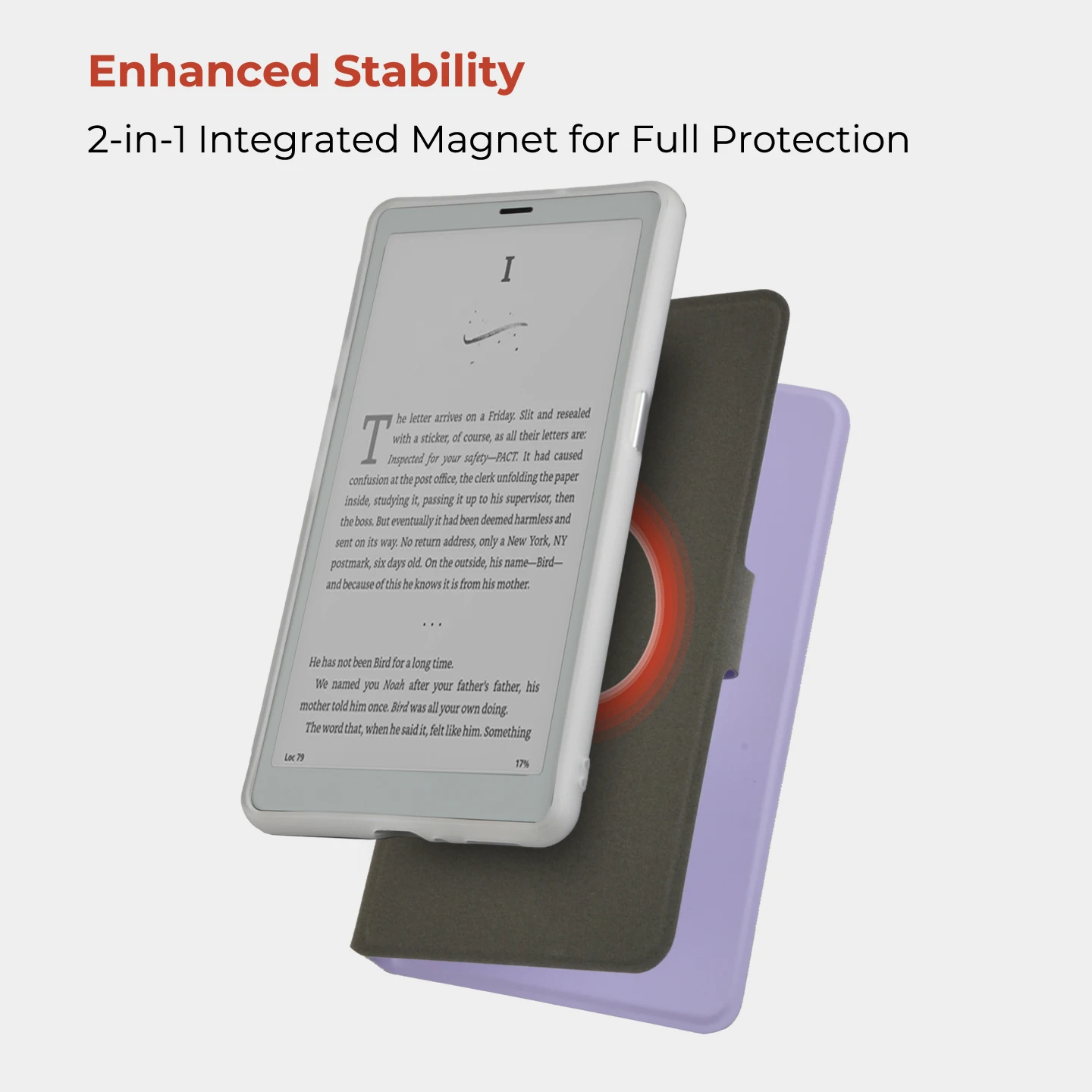 Twosheep Magnetic Detachable Case for Boox Palma2 Pro and Bigme Hibreak Pro Skin-Friendly Smart Cover with Auto Wake Sleep