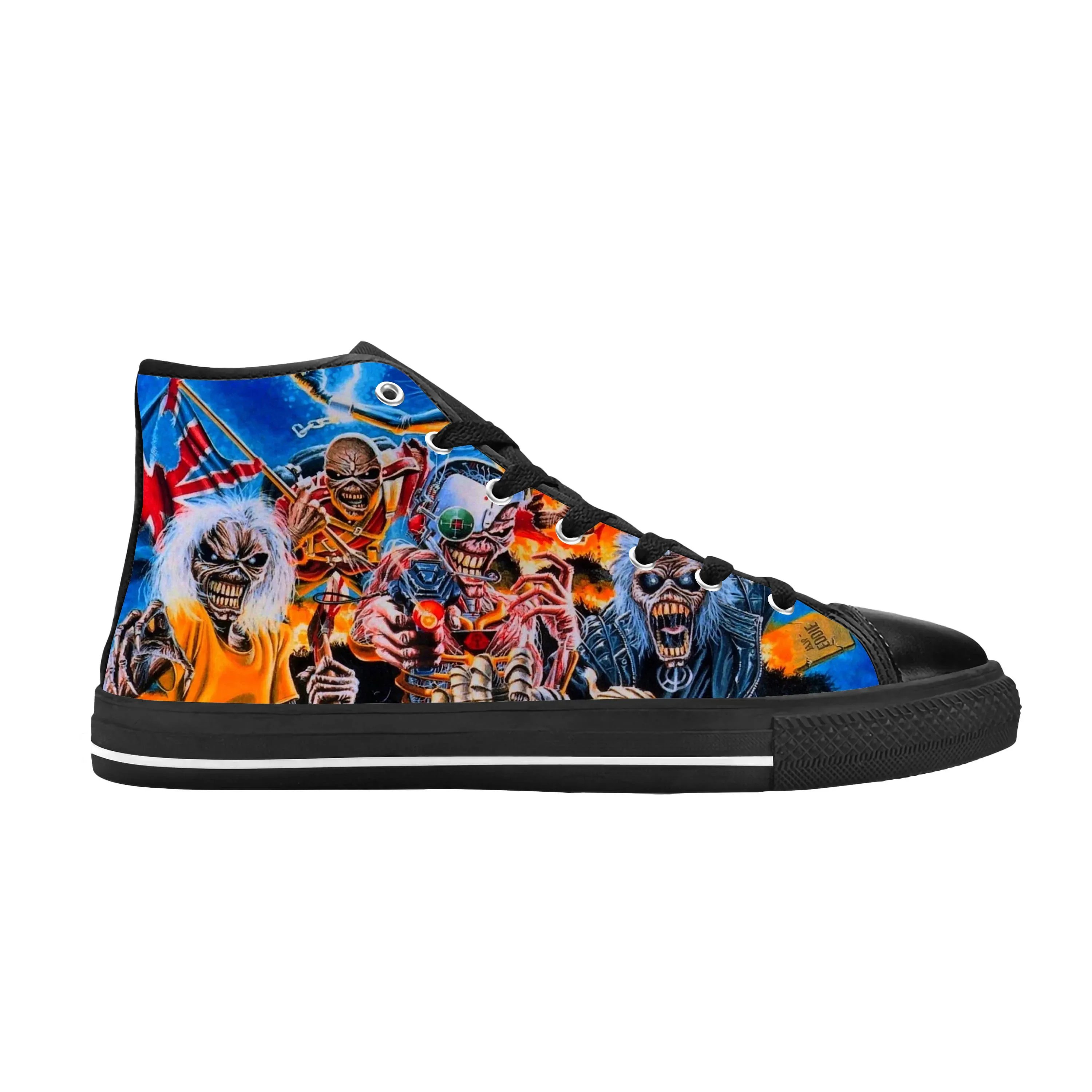 Maidens Heavy Metal Rock Band Singer Music Iron Casual Cloth Shoes High Top Comfortable Breathable 3D Print Men Women Sneakers