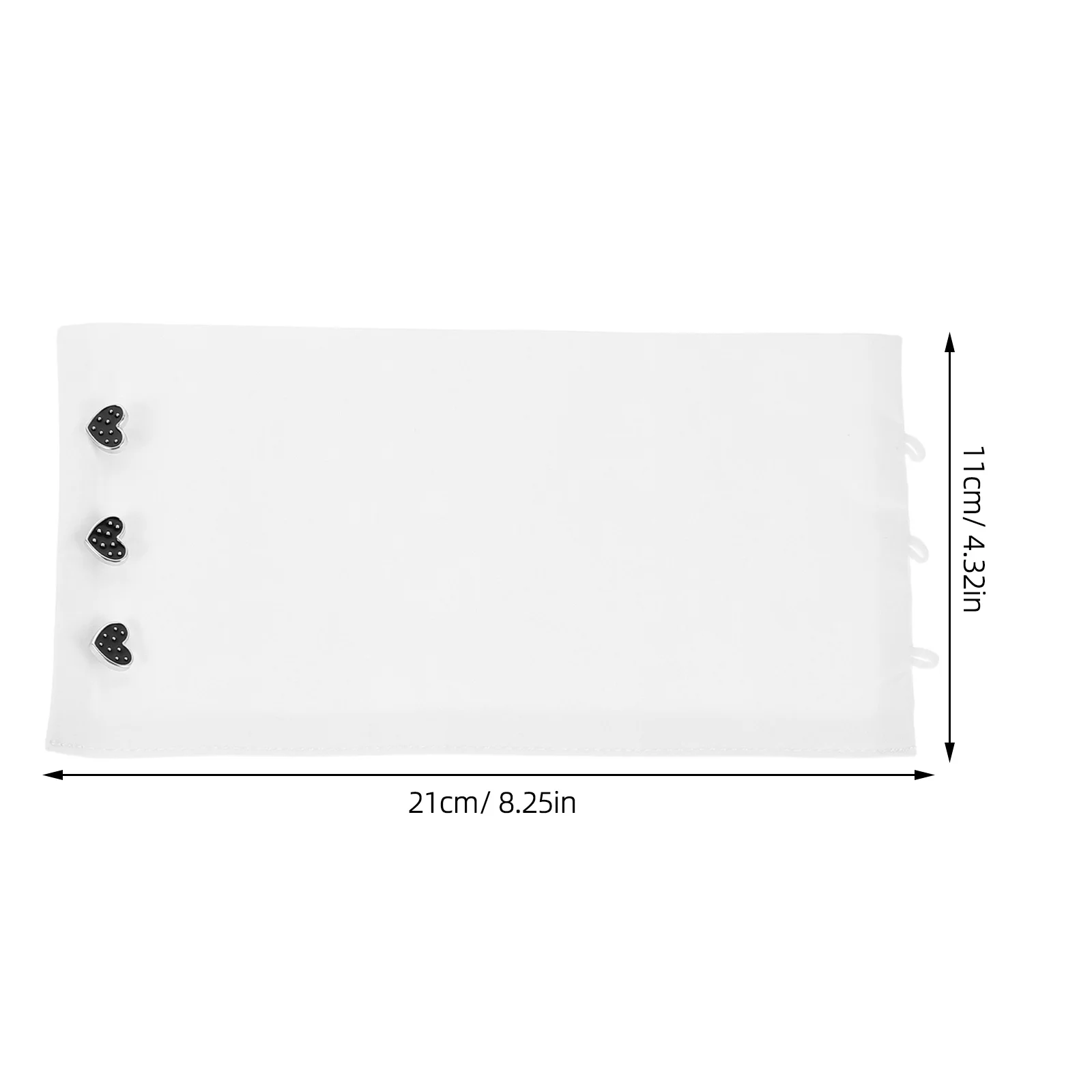 ปลอกแขนปลอมแบบติดกระดุมรูปหัวใจ สีขาว 1 คู่ ปลอกแขนถอดได้สำหรับผู้หญิง เสื้อเชิ้ต ชุดเดรส ชุดทำงาน ปลอกแขนสำหรับแต่งกาย