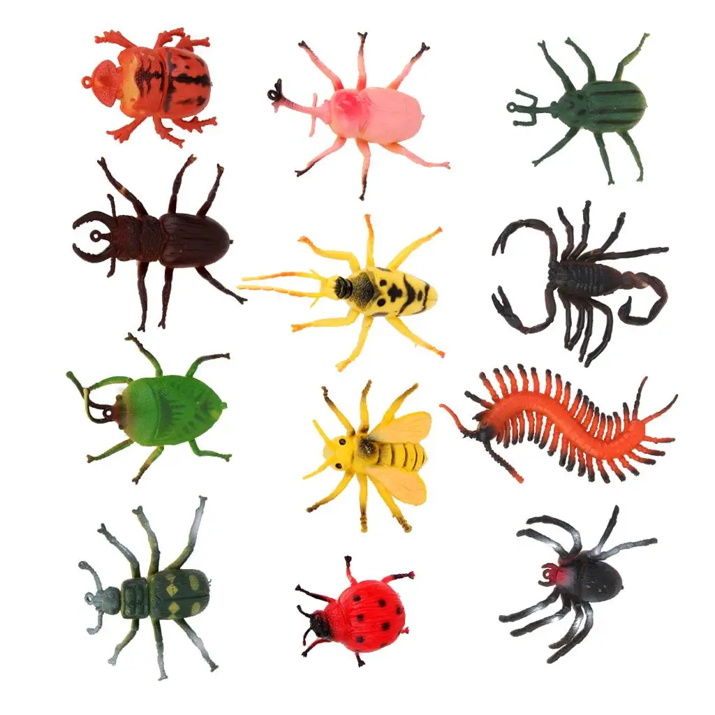 12 Plastic Insect Scorpion Model Animals Kids Prank Joke Toy