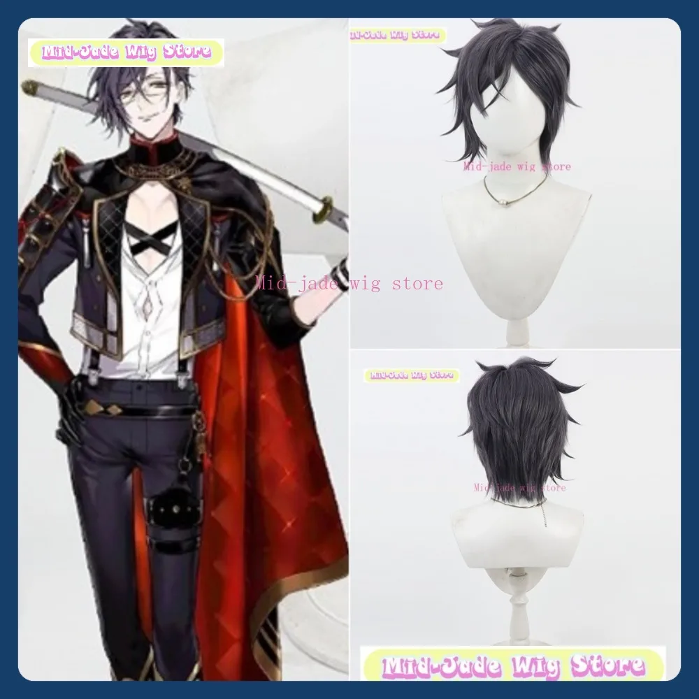 

Mid-jade Wig Store Touken Ranbu Akashi Kuniyuki Cosplay Wig Anime Game Role Playing Synthetic Hair Halloween Party