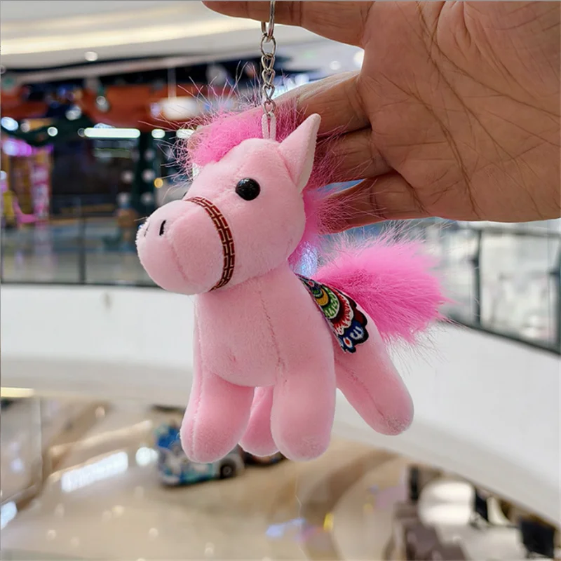 ตุ๊กตาห้อยกระเป๋า รูปม้า ขนาด 12 ซม. น่ารัก นุ่มนิ่ม ของเล่นตุ๊กตาผ้าสำหรับเด็ก