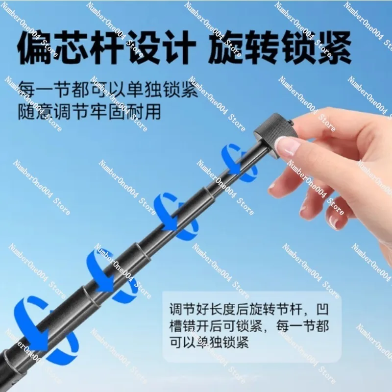 عصا سيلفي قابلة لإعادة الشحن بقدرة 10000 مللي أمبير في الساعة - شحن من النوع C، مناسبة لكاميرا GoPro Insta360 Action Camera Mobile Selfie Stick