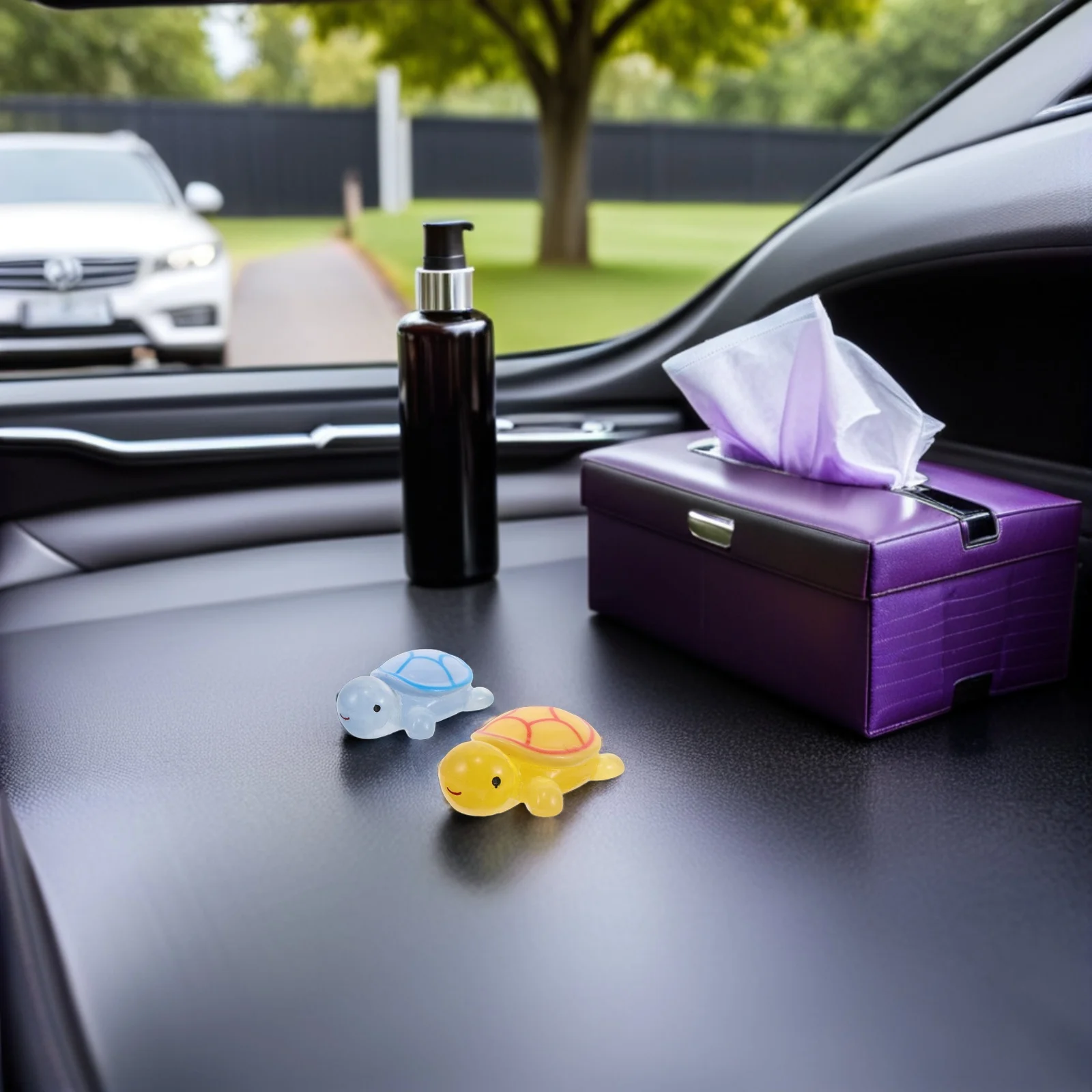 

20pcs Night Glow Car Dashboard Ornaments Mini Resin Turtle Figurines For Auto Interior Decoration Miniature Turtles Resin