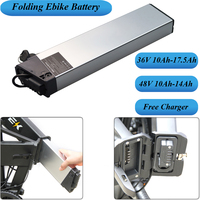 Internal Folding Electric Bike Battery 48V 10Ah 10.4Ah 12.8Ah 14Ah Sheng milo Lankeleisi Fiido Foldable Ebike Battery 500W 750W