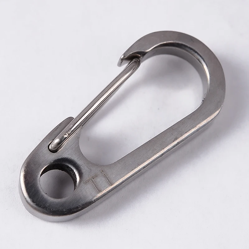 Titanium Alloy Carabiner Ring Keychain Hook Buckle Traveling Backpacking Excellent Workmanship Resistant To Breakage