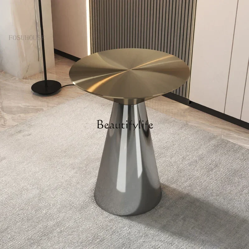 LXNordic الفولاذ المقاوم للصدأ طاولات القهوة لغرفة المعيشة الإيطالية الحد الأدنى ضوء الفاخرة أريكة طاولات جانبية الإبداعية طاولات الزاوية المستديرة