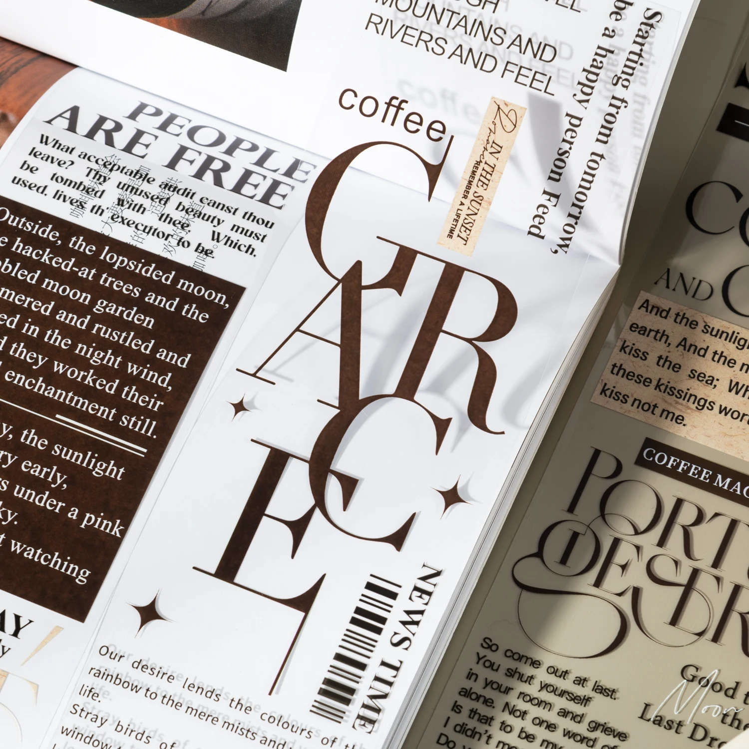 55 مللي متر * 4 متر Mr.coffee سلسلة أسبوعية عتيقة نص إنجليزي منظر طبيعي شريط PET إبداعي لتقوم بها بنفسك مجلة المواد أدوات مكتبية مجمعة #3