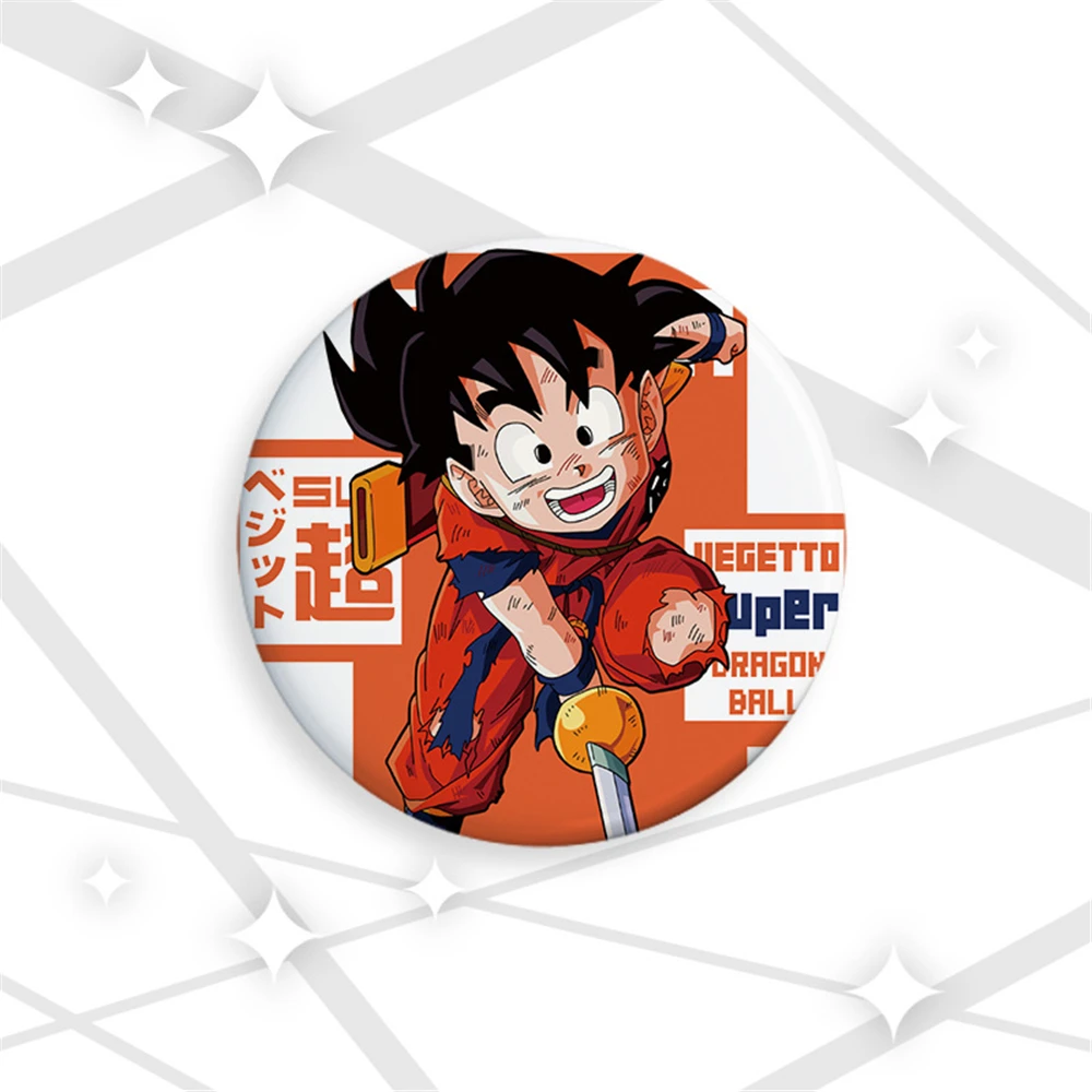 Anime DRAGON BALL Son Goku Kakarotto Master Roshi Kame Sennin Cosplay Costume Badge Pin SPTE Tinplate Brooch Prop