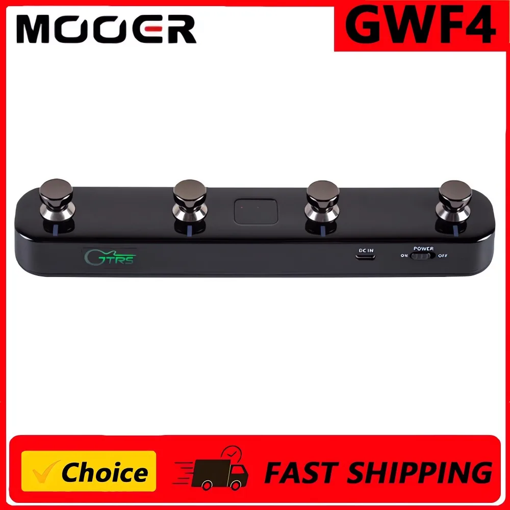 

Mooer GWF4 Magic Ear Беспроводные педали с шипами для зарядки Bluetooth GTRS Умный контроллер электрогитары Эффекты