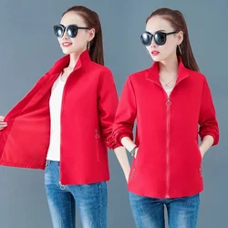 Women's Windbreaker 2024 Autumn New Korean Stand-Collar Fashion Trench Coat Female Student Short Jacket Coat Lining Outerwear