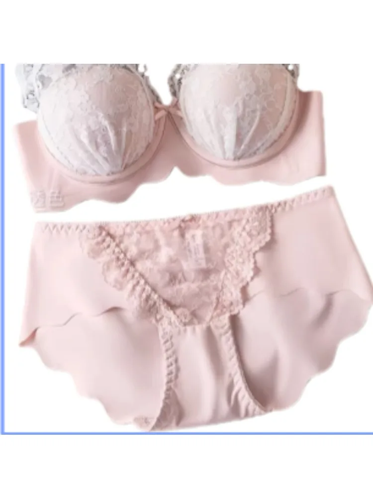 YUQI Sexy Spitzen-Push-up-BH für kleine Brüste – vollrunde Form, bequemer Bügel ohne Durchhängen, verstellbar, französische Dessous-Tops