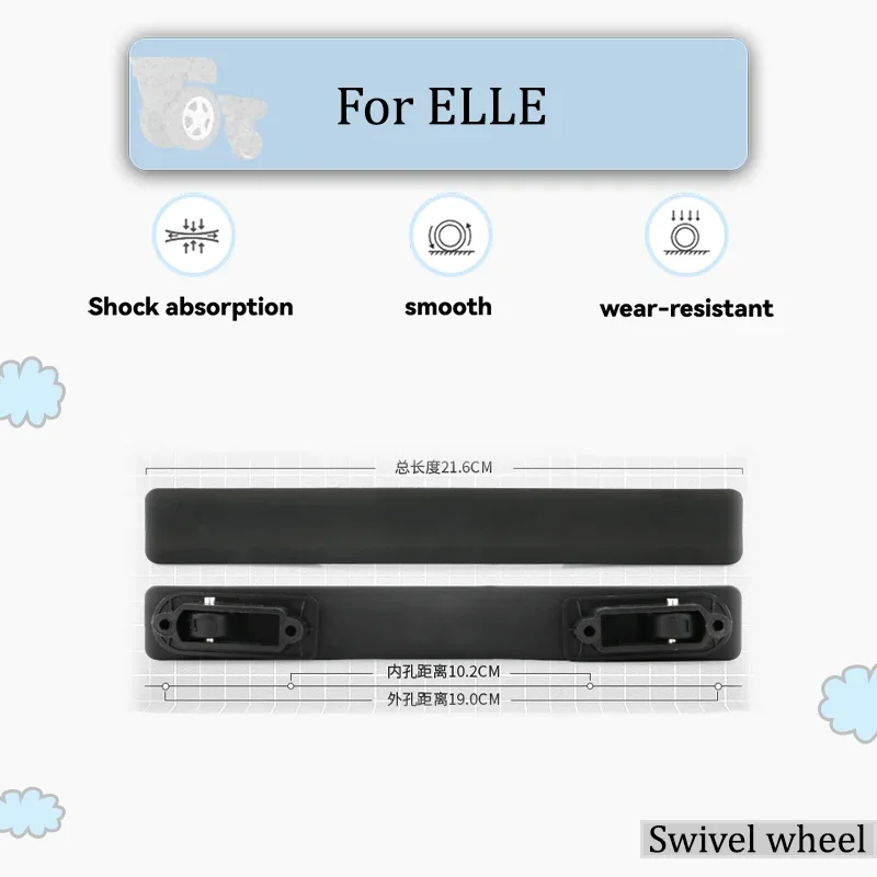

For ELLE Luggage Handle - Heavy Duty - Silent and noiseless - Smooth movement